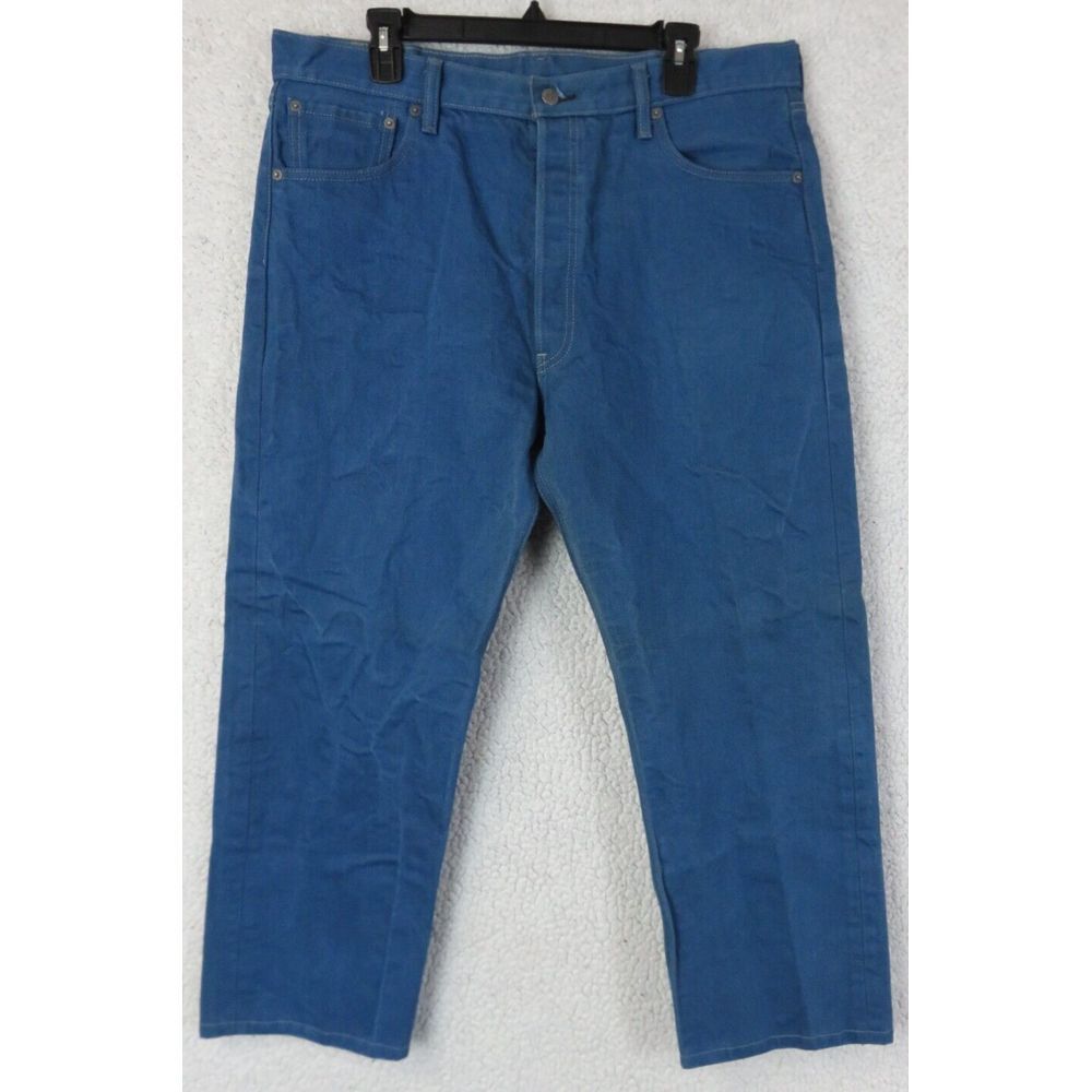 Mens Levis 501 XX Blue Denim Jeans Pants Size 38x27 Button Fly Vintage Straight